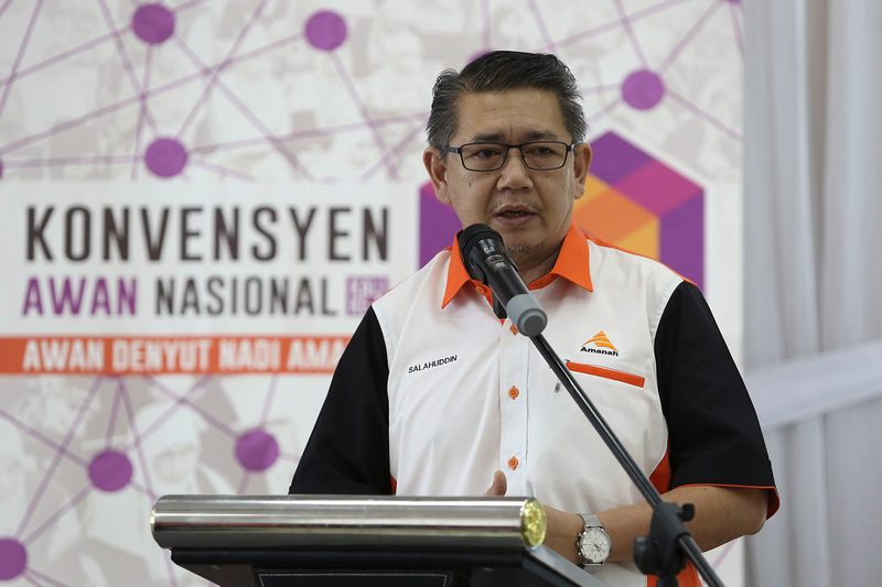 Amanah deputy president Salahuddin Ayub speaking during the Convention of Angkatan Wanita Amanah Negara National at The Mines 2 in Seri Kembangan August 19, 2017. u00e2u20acu201d Picture by Yusof Mat Isa