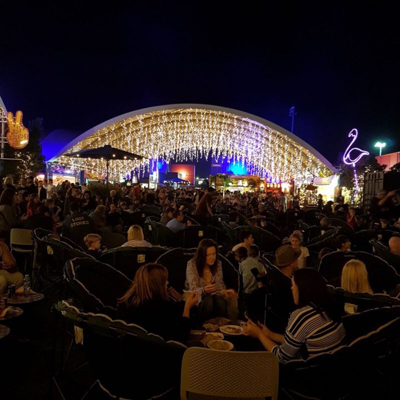 Inspired by Asian hawker centres, Eat Street features 180 shipping containers housing mini eateries offering a vast selection of international cuisines, desserts and snacks, with movies and live music featured on the side. ― TODAY pic