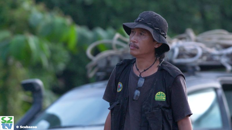 At the BES, JB works with adult elephants who are unable to immediately return to the wild.  (production still).