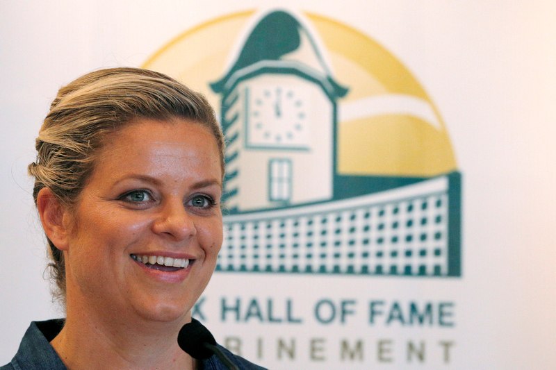 Kim Clijsters of Belgium smiles during a news conference before being inducted into the International Tennis Hall of Fame in Newport, Rhode Island July 22, 2017. u00e2u20acu201d Reuters pic