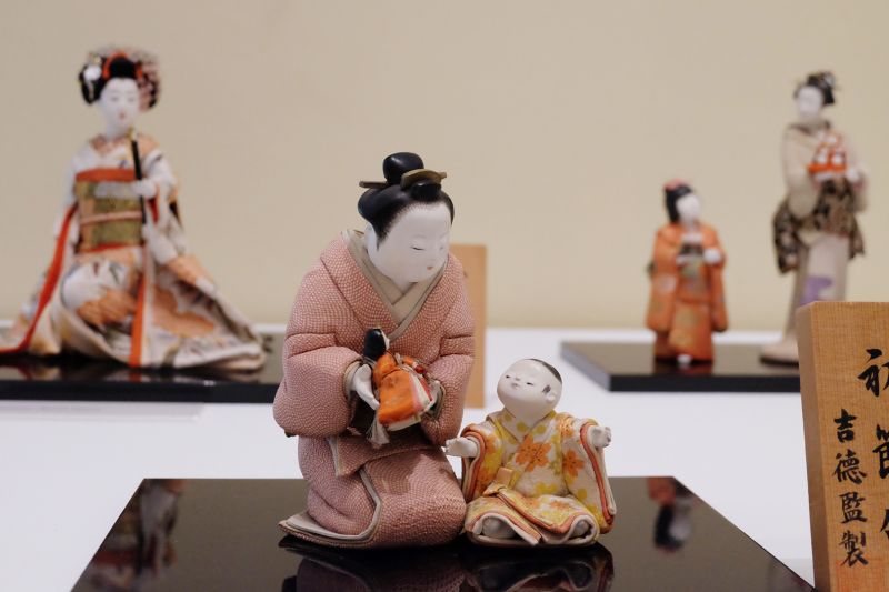 There are also dolls created by modern craftsmen such as this Hatsu Sekku by Yoshiko Hara.