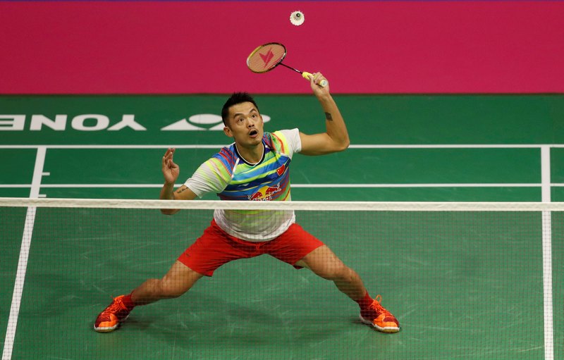 China's Lin Dan in world badminton championships men's singles semi-final action in Glasgow August 26, 2017. u00e2u20acu201d Reuters pic