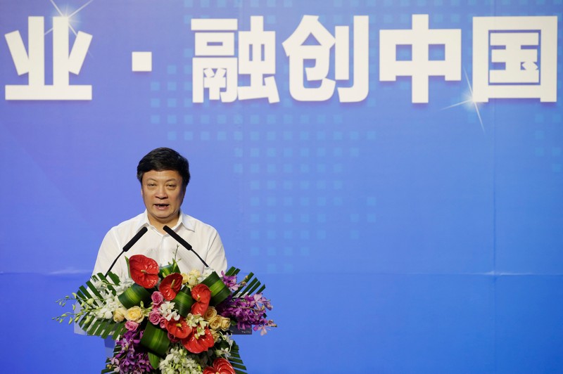 Chairman of Sunac China Holdings Ltd Sun Hongbin speaks during a strategic cooperation signing ceremony with Dalian Wanda Group and R&F Properties in Beijing July 19, 2017. u00e2u20acu201d Reuters pic