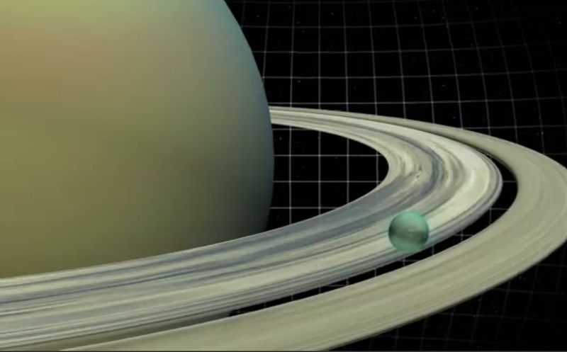 Screengrab from the Reuters video suggesting possible life elements on the Saturn moon Titan.