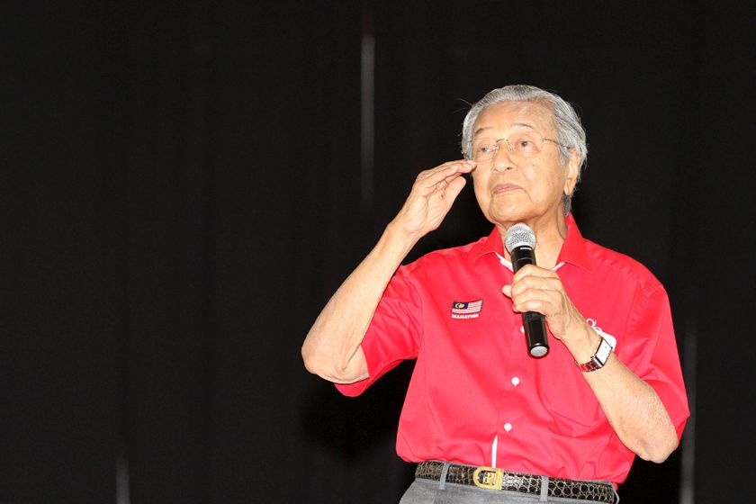 Tun Dr Mahathir Mohammad giving a speech during the Nothing 2 Hide 2.0 Forum at Raja Muda Musa Hall Shah Alam August 13, 2017 . u00e2u20acu201d Picture by Miera Zulyana