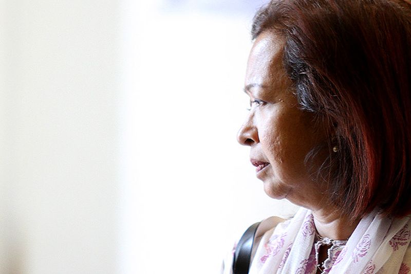 Datin Paduka Marina Mahathir was among the number of prominent social activists present at the news conference.