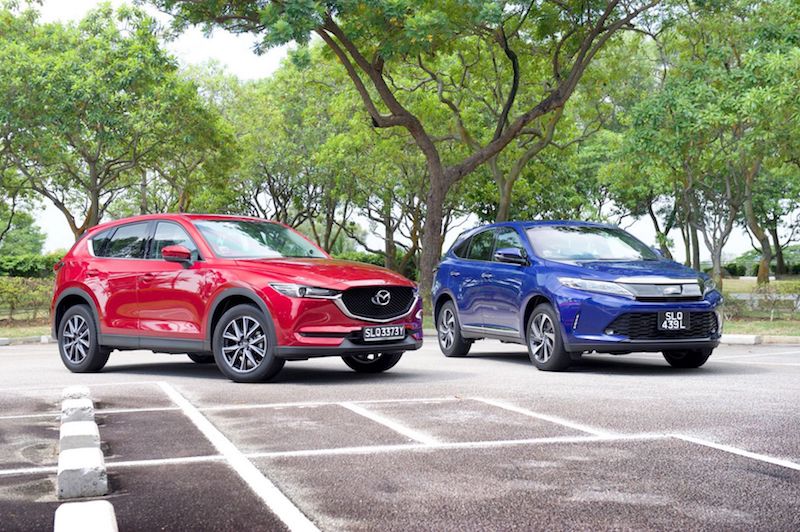 The Mazda CX-5 (left) and Toyota Harrier are two of the hottest SUVs on the road right now. u00e2u20acu201d TODAY pic
