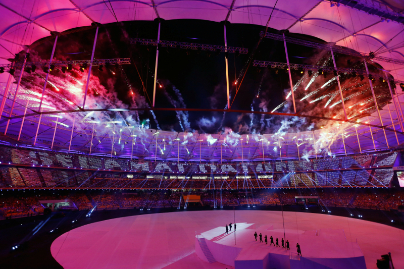 Fireworks explode during the 29th SEA Games opening ceremony at Bukit Jalil Stadium, Kuala Lumpur August 19, 2017. u00e2u20acu201d Reuters pic