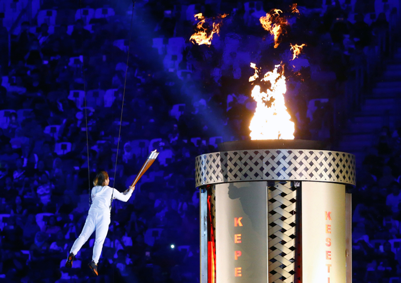 The SEA Games torch is lit during the 29th SEA Games opening ceremony at Bukit Jalil Stadium, Kuala Lumpur August 19, 2017. u00e2u20acu201d Reuters pic