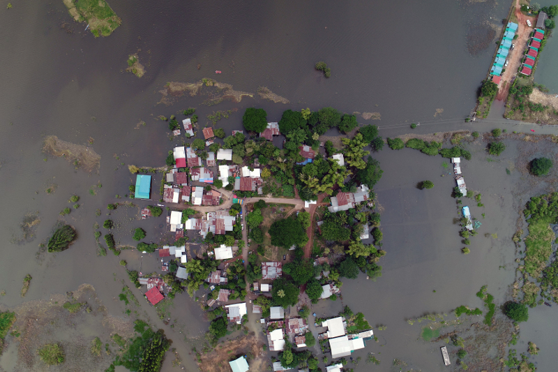 A general view shows a flooded area in Sakon Nakhon province August 4, 2017. u00e2u20acu201d Reuters pic
