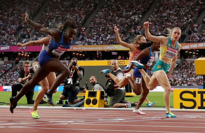 Sally Pearson of Australia wins gold at the World Athletics Championships Women's 100 Metre Hurdles Final in London Stadium, London, August 12, 2017. u00e2u20acu201d Reuters pic