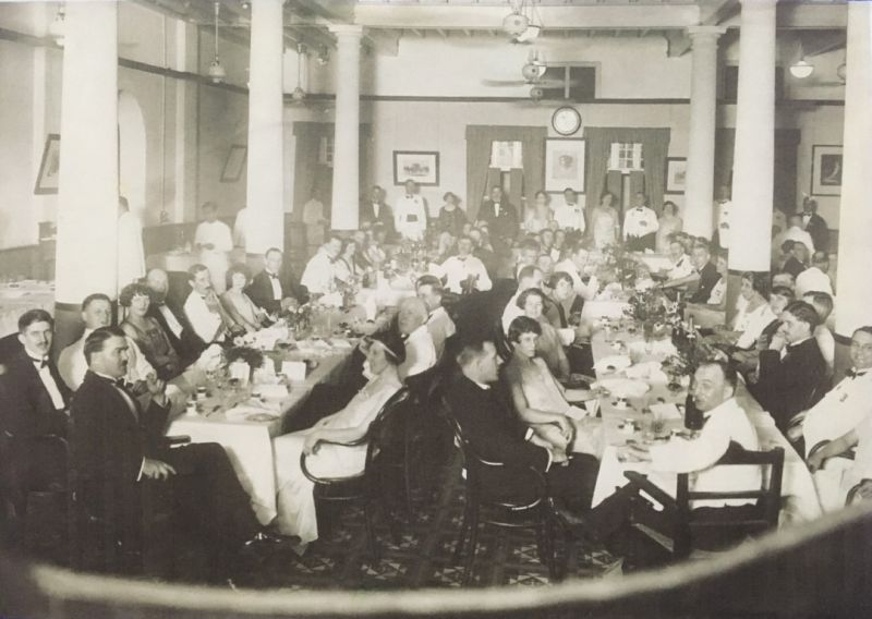 Rev RD Whitehorn is seen here at the head of the table at a 1925 fundraising event for the manse, with his wife seated facing him. ― Picture courtesy of St Andrew's Presbyterian Church