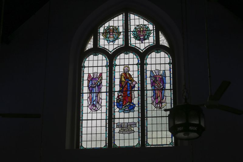 According to the St Andrew's Outlook in 1956, this set of stained glass windows in the sanctuary was gifted by St Andrew's member Sir John Hay in memory of those who died in the Emergency. ― Picture by Choo Choy May