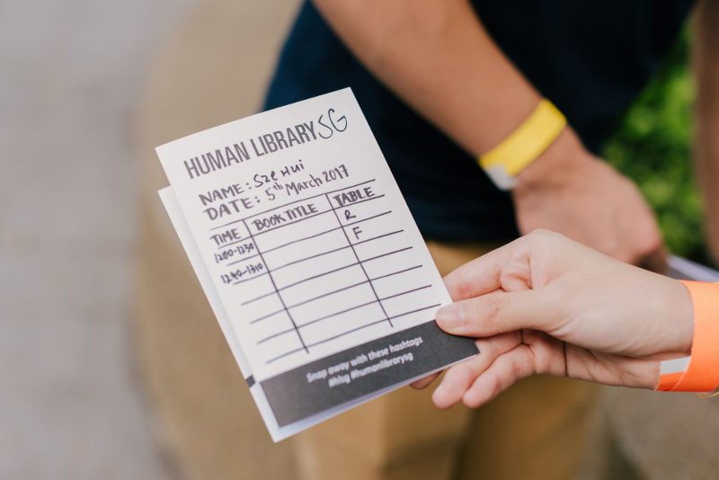 A readeru00e2u20acu2122s library card from the Singapore Human Library. u00e2u20acu201d Picture by Harriet Koh Photography/Human Library Singapore via TODAY