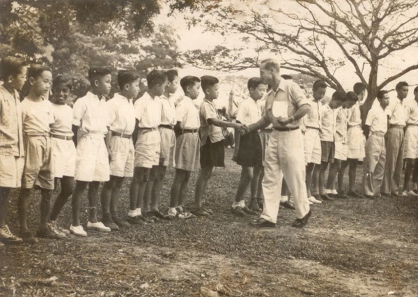 Lim (eighth from left) in a photo from 1954 when he won a scholarship at the Methodist Boys School. — Picture by James Lim