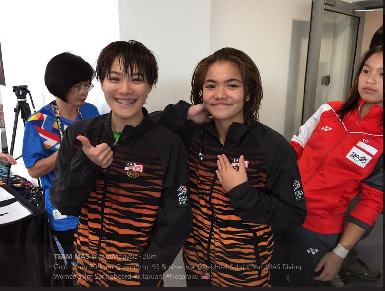 Ng collected a total of 342.90 points while Malaysian rising star Nur Dhabitah Sabri took silver (311.25) in the same event for a one-two position. u00e2u20acu201d Twitter pic 