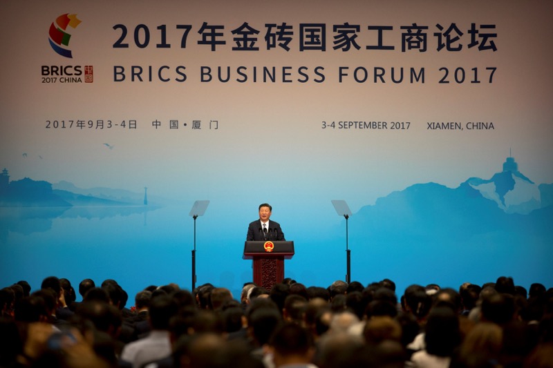 Chinese President Xi Jinping speaks during the opening ceremony of the BRICS Business Forum at the Xiamen International Conference and Exhibition Center in Xiamen, China September 3, 2017. u00e2u20acu201d Reuters pic