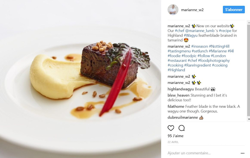 Highland Wagyu beef braised in tamarind at Marianne restaurant. u00e2u20acu201d Picture courtesy of Instagram/marianne_w2