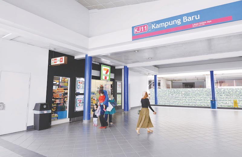 The entrance to the Kampung Baru LRT station. — Malay Mail pic