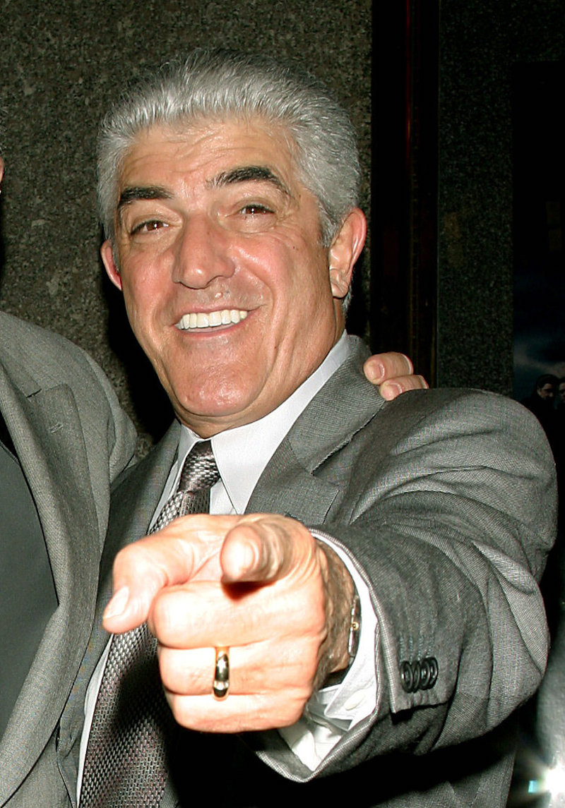 Actor Frank Vincent points at photographers upon arrival at fifth season premiere of the HBO series u00e2u20acu02dcThe Sopranos,u00e2u20acu2122 in New York March 2, 2004. u00e2u20acu201d Reuters pic