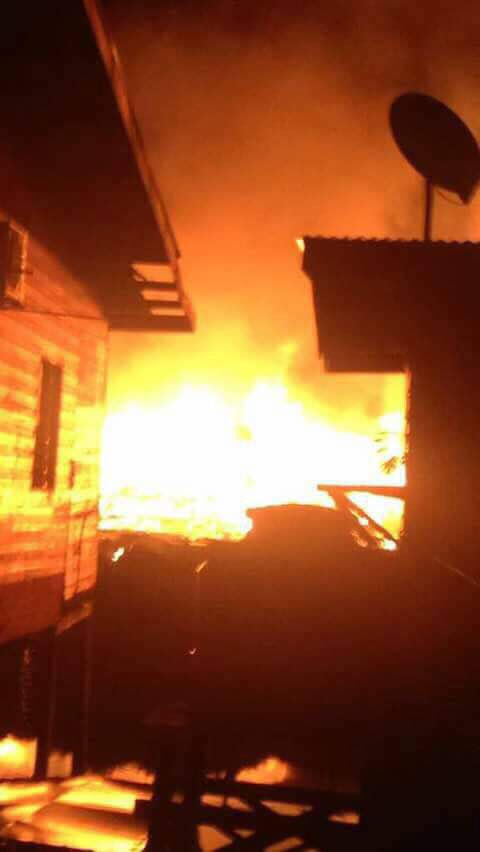 About 300 people are estimated to be homeless following the fire, although losses could not be estimated yet.