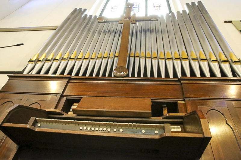 The pipe organ which was designed by James A Riddell also featured an organ case in solid teak to match the church hall’s teak pulpit panelling, which the Ladies’ Work Party had also spearheaded. — Picture by Choo Choy May