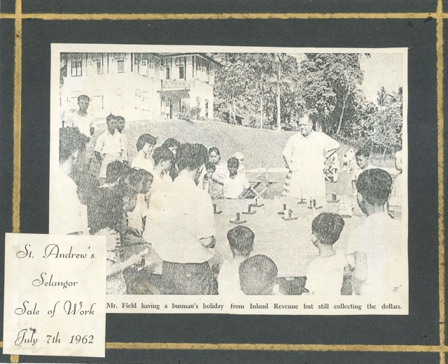The Sale of Work events have sometimes been described as a ‘fair’ and have included games booths, as appears to be shown in this July 7, 1962 photo. — Picture courtesy of St Andrew’s Presbyterian Church