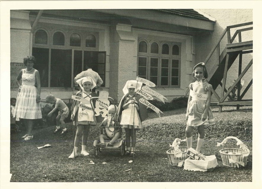 Children from St Andrew’s Sunday School help out too by selling soap at the church’s Sale of Work on July 7, 1962. — Picture courtesy of St Andrew’s Presbyterian Church
