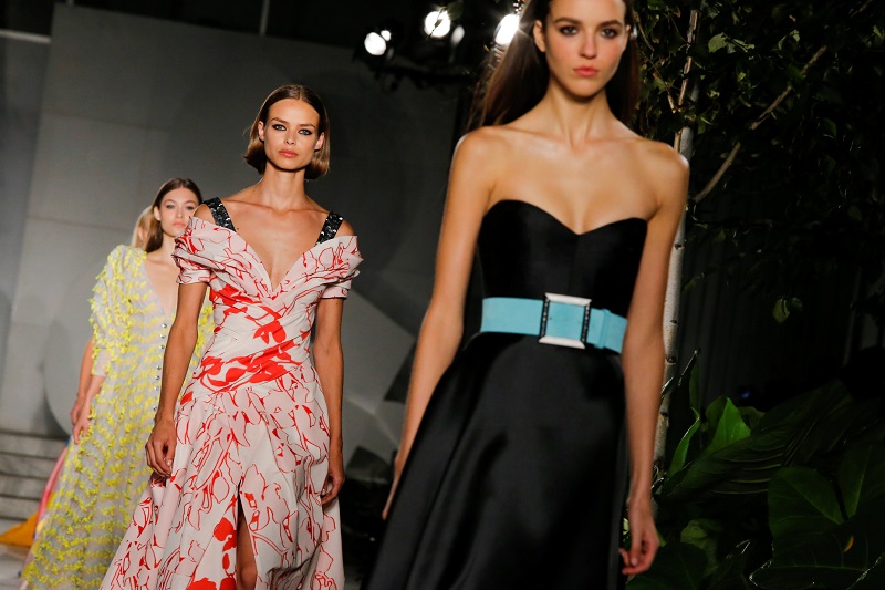 sachin and babi light blue dress 52.Carla Martin modeling Carolina Herrera main image 1