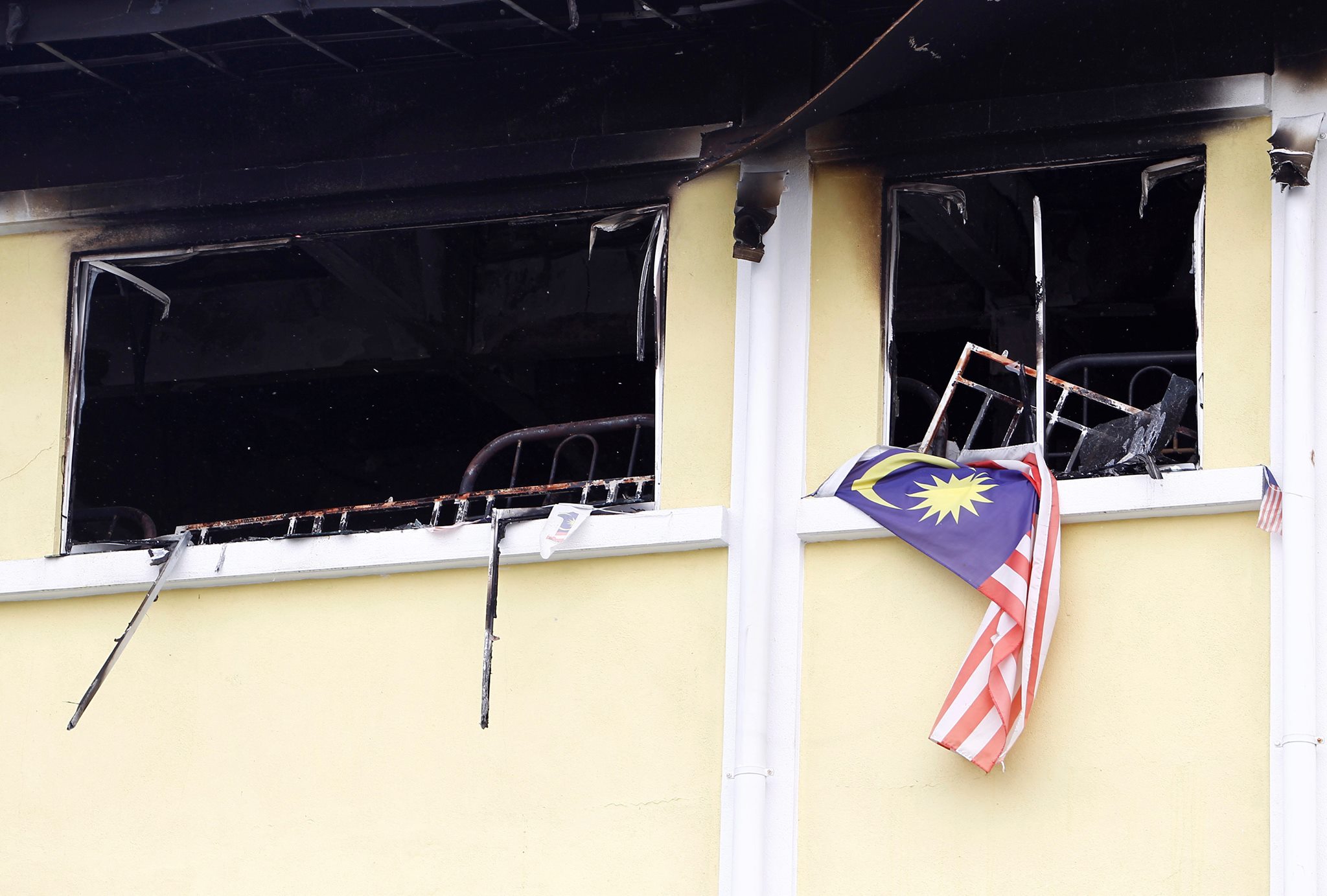 A view shows the second floor of religious school Darul Quran Ittifaqiyah after a fire broke out in Kuala Lumpur September 14, 2017.u00c2u00a0u00e2u20acu201d Reuters file pic