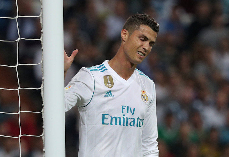 Realu00c2u00a0Madridu00e2u20acu2122s Cristiano Ronaldo reacts during the match against Real Betis in Madrid, September 20, 2017. u00e2u20acu201d Reuters pic
