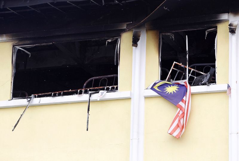 A view shows the second floor of the Darul Quran Ittifaqiyah religious school in Kuala Lumpur after a fire broke out, September 14, 2017. u00e2u20acu201d Reuters pic