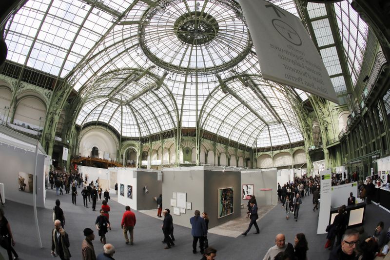 A general view taken on October 20, 2016 shows the Grand Palais in Paris during the 43rd edition of the FIAC international contemporary art fair. The Fiac will run  from October 19-22 2017. u00e2u20acu2022 AFP pic