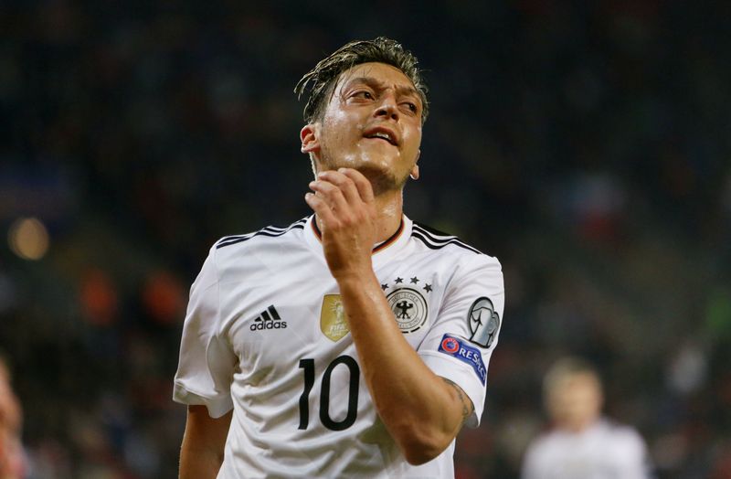 Germanyu00e2u20acu2122s Mesut Ozil looks dejected during their 2018 World Cup Qualifications match against Czech Republic in Prague, September 1, 2017. u00e2u20acu201d Reuters pic