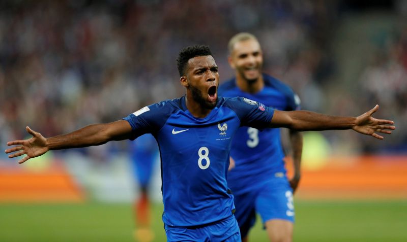 France's Thomas Lemar celebrates scoring the second goal against Netherlands. u00e2u20acu2022 Reuters pic