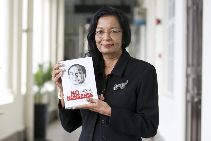 Author Premilla Mohanlall poses for photographs during the book launch for u00e2u20acu02dcNo Nonsense: The Authorised Biography of Zaki Azmiu00e2u20acu2122 in Kuala Lumpur September 8, 2017. u00e2u20acu201d Picture by Yusof Mat Isa