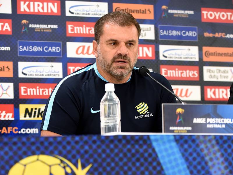 Australia's head coach Ange Postecoglou answers questions during a press conference at Saitama Stadium in Saitama August 30, 2017. u00e2u20acu201d AFP pic