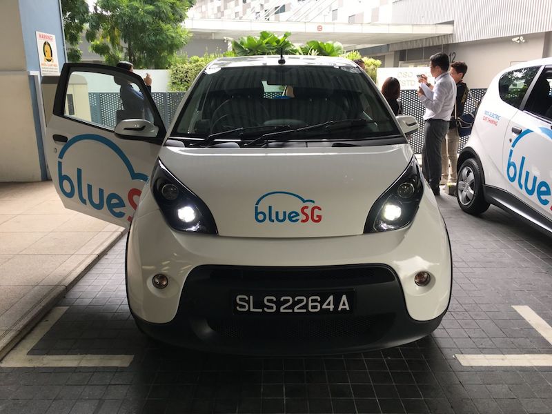 From December, about 80 electric cars under the first large-scale island-wide electric car-sharing programme from developer and operator BlueSG will hit the roads progressively. u00e2u20acu201d TODAY pic