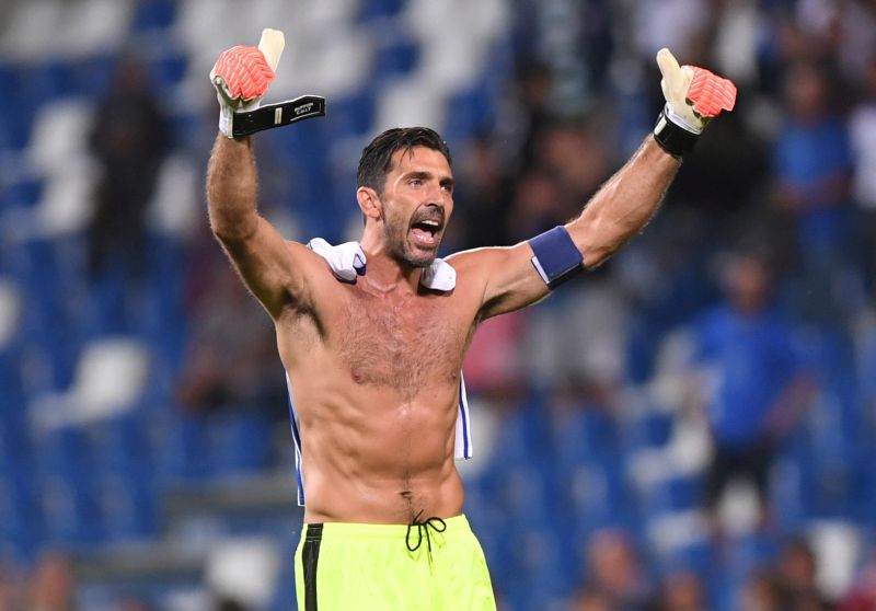 Italyu00e2u20acu2122s Gianluigi Buffon celebrates after the match against Israel. u00e2u20acu2022 Reuters pic