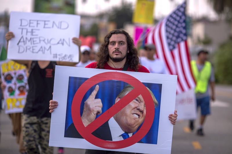 Thousands of immigrants and supporters join the Defend DACA March to oppose the President Trump order to end DACA on September 10, 2017 in Los Angeles, California. u00e2u20acu201du00c2u00a0AFP pic