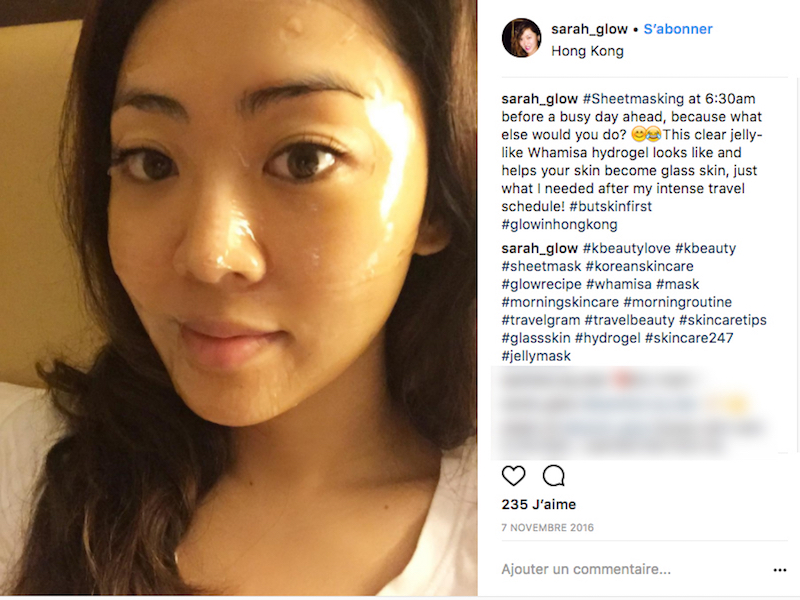 Glow Recipe co-founder Sarah Lee demonstrates the trend on Instagram. 