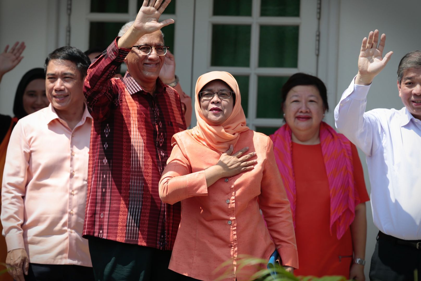 Former Speaker of Singapore's Parliament, Halimah Yacob, at the Nomination Centre. u00e2u20acu201d Picture by Jason Quah