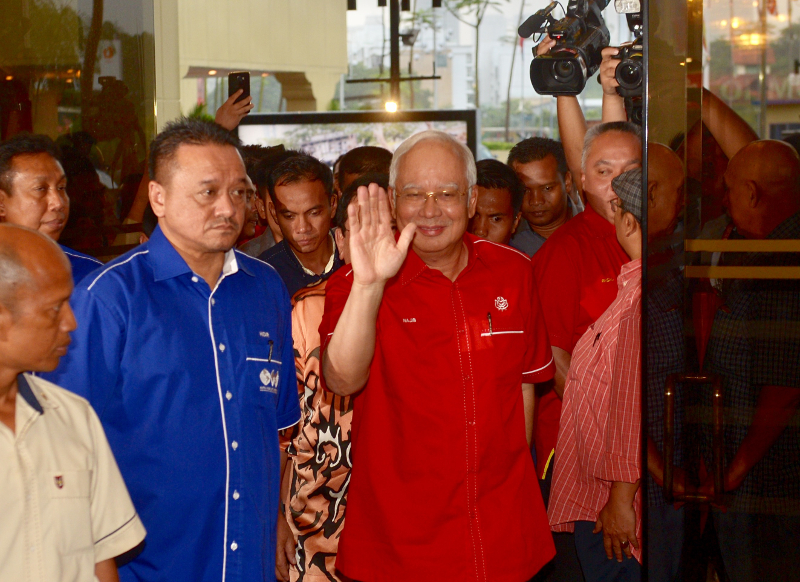 Datuk Seri Najib Razak arrives for a press conference in Kuala Lumpur September 17, 2017. 