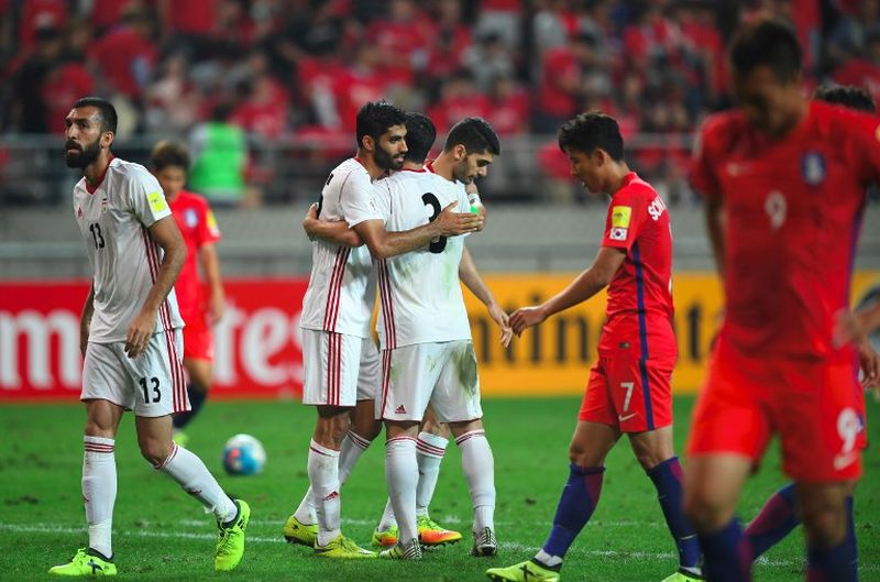 Iran's players react after the Fifa 2018 World Cup qualifying football match against South Korea which ended 0-0 in Seoul on August 31, 2017. u00e2u20acu2022 AFP pic