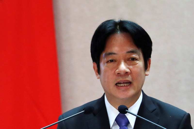 Taiwanese new premier William Lai speaks during a cabinet transition ceremony in Taipeh September 8, 2017. u00e2u20acu201d Reuters pic