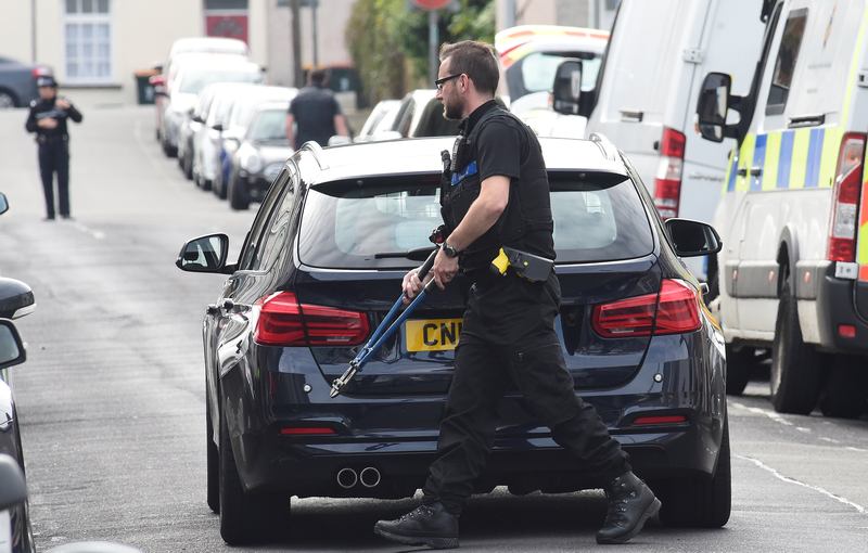 A London police officer on the move following terrorism related incidents in the city September 20, 2017. u00e2u20acu201d Reuters pic
