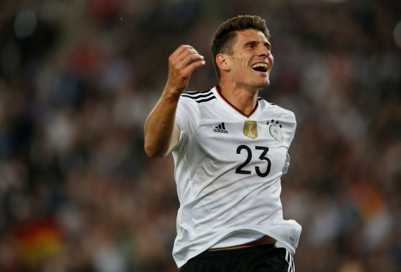 Germanyu00e2u20acu2122s Mario Gomez celebrates after scoring the sixth goal against Norway. u00e2u20acu2022 Reuters pic