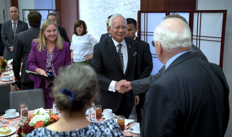 Perdana Menteri Datuk Seri Najib Razak hadir pada 'Banyan Tree Leadership Forum' di Pusat Pengajian Strategik dan Antarabangsa (CSIS) pada Selasa. u00e2u20acu201d Foto Bernama