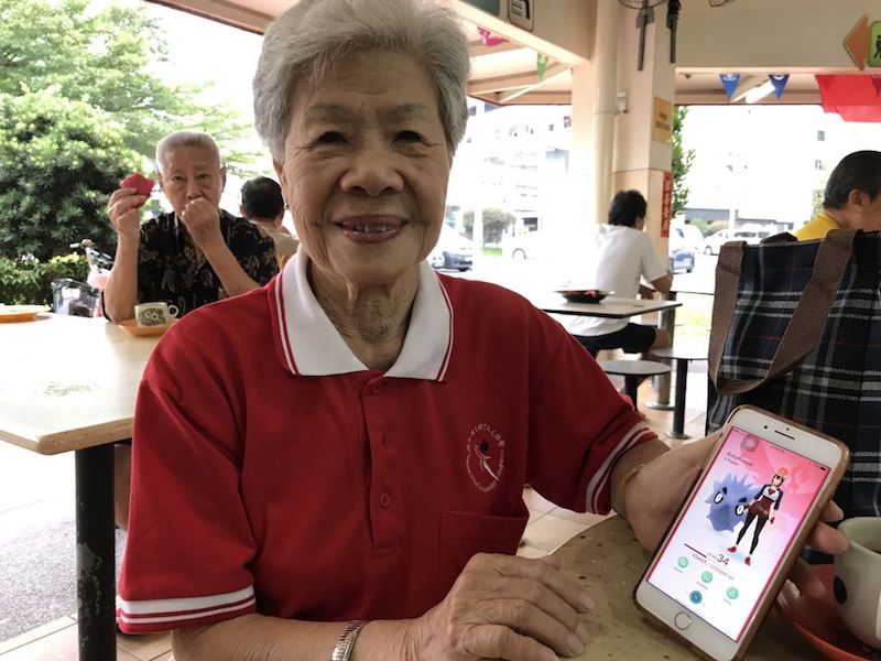 Tan Nai Keow who is turning 84 has captured 370 Pokemon u00e2u20acu201d 237 types in total, save for those available outside Singapore u00e2u20acu201d on her iPhone 7 Plus. u00e2u20acu201d TODAY pic