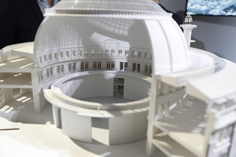 A model of the project of the future museum of the Pinault Foundation. u00e2u20acu201d AFP pic